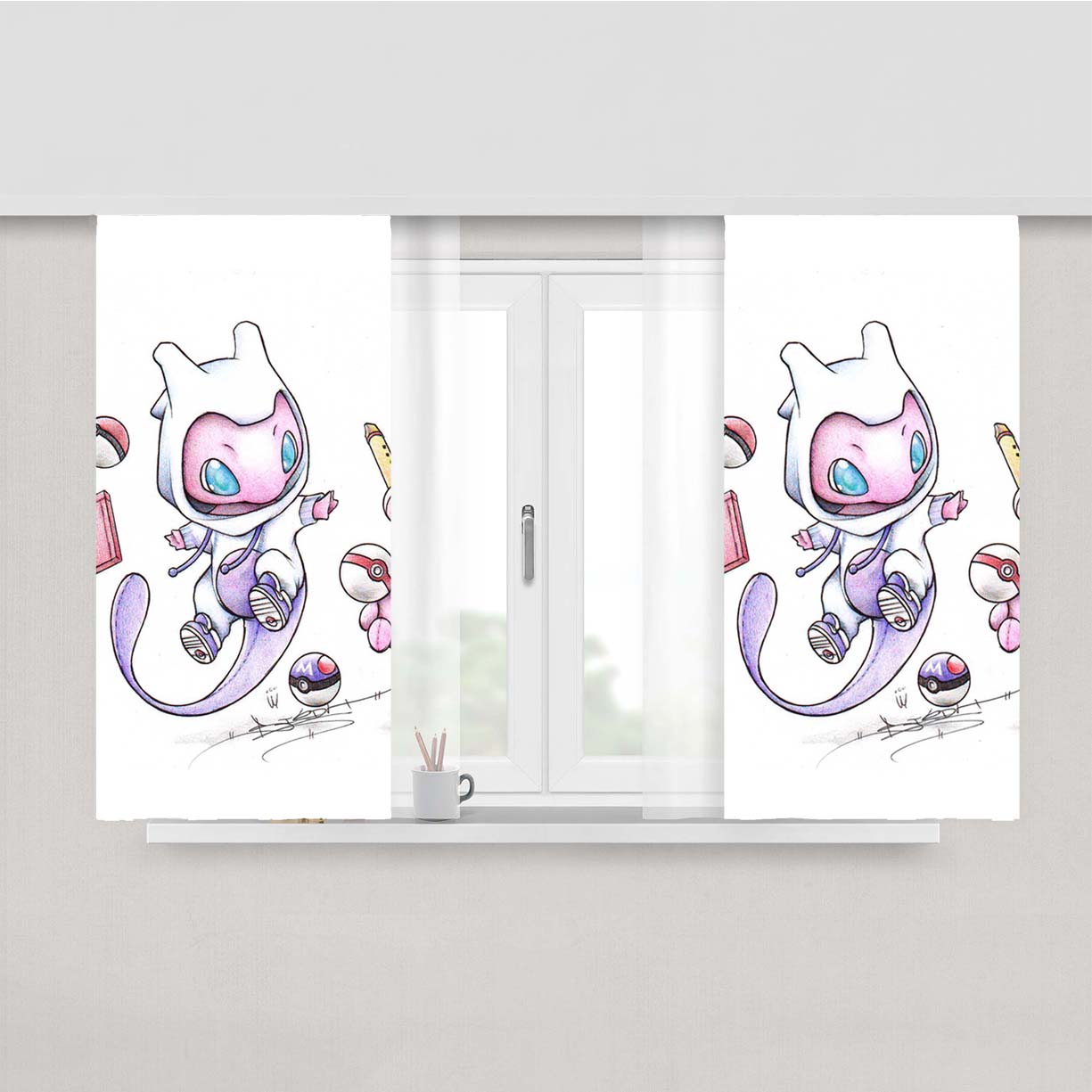 Pokéssentials Peach Skin Window Curtains