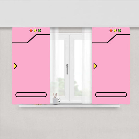 Pokedex Pink Peach Skin Window Curtains