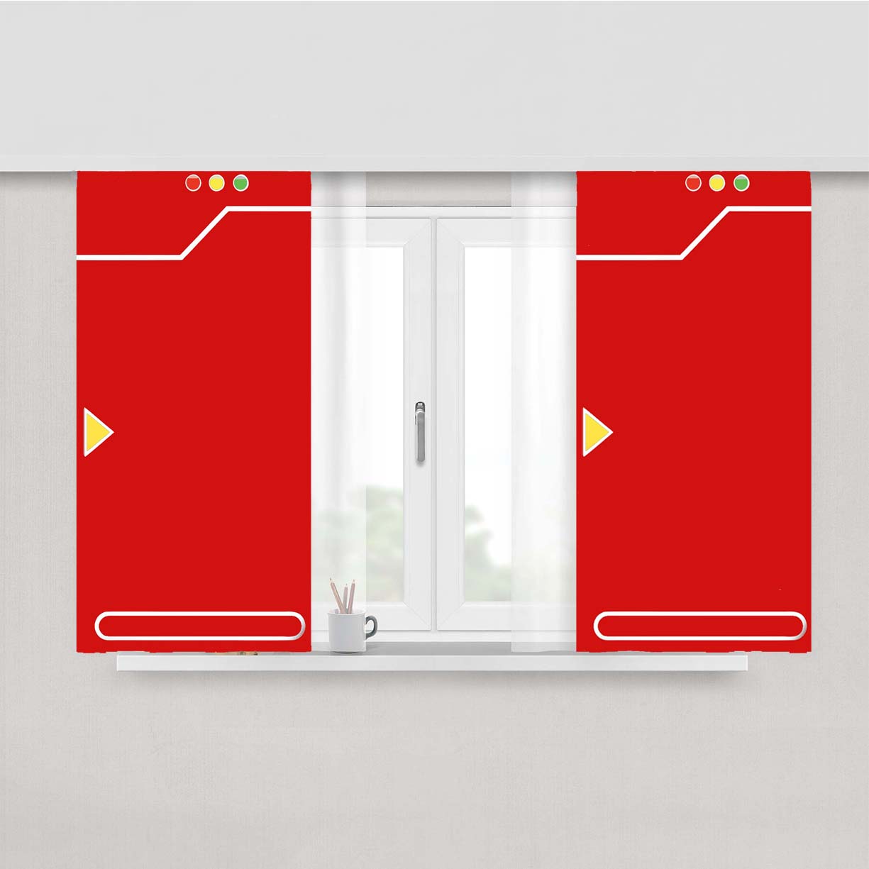 Pokedex Pokemon Peach Skin Window Curtains