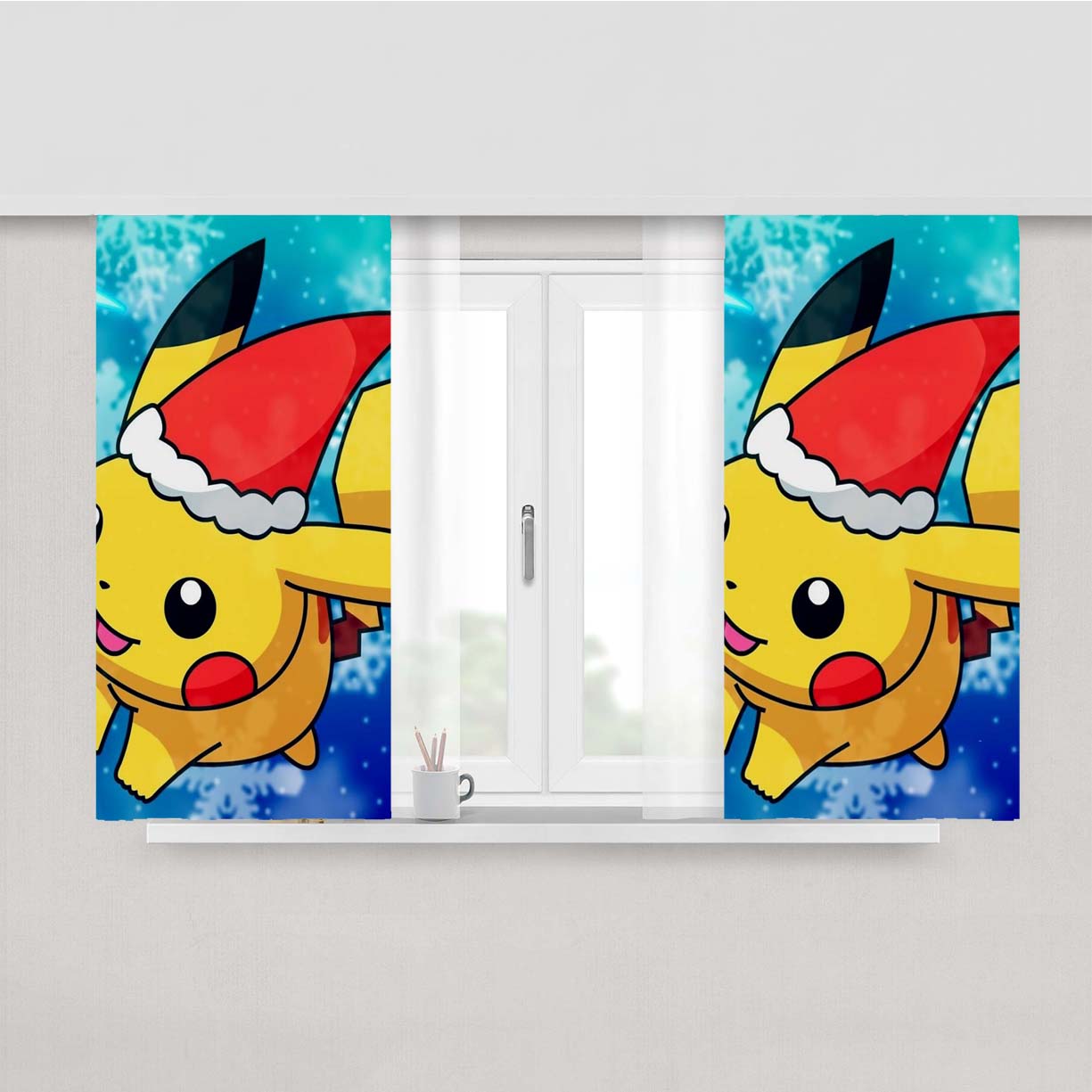 Pokemon Peach Skin Window Curtains