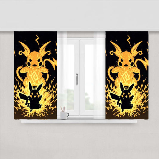 Pokemon Angry P Peach Skin Window Curtains