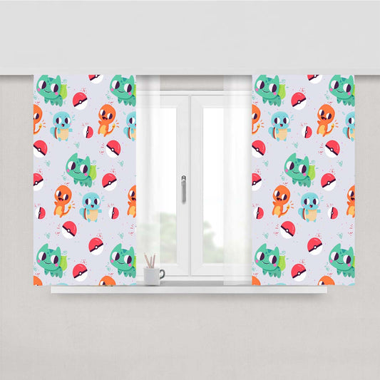 Pokemon Cute Wallpaper Peach Skin Window Curtains