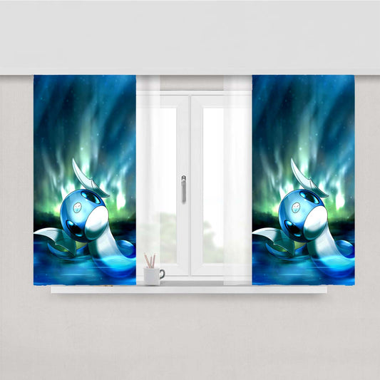 Pokemon Dratini Fan Art Night Peach Skin Window Curtains