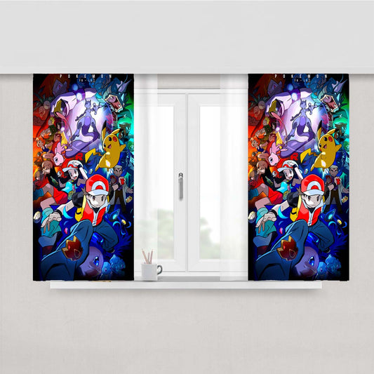 Pokemon Fire Red Fanart Peach Skin Window Curtains