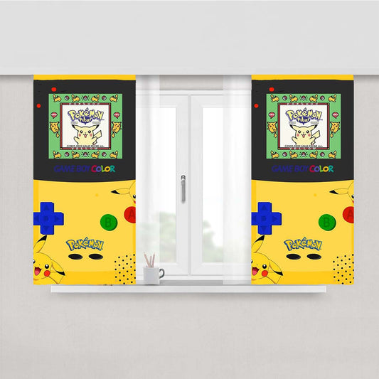 Pokemon Game Boy Color Peach Skin Window Curtains