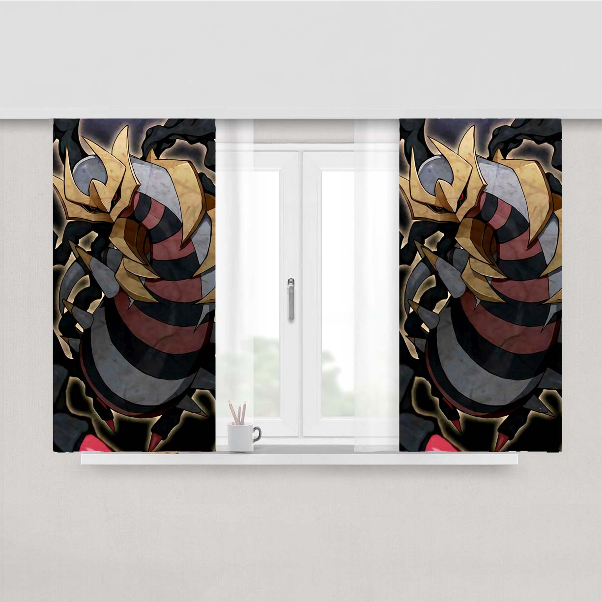 Pokemon Giratina Peach Skin Window Curtains
