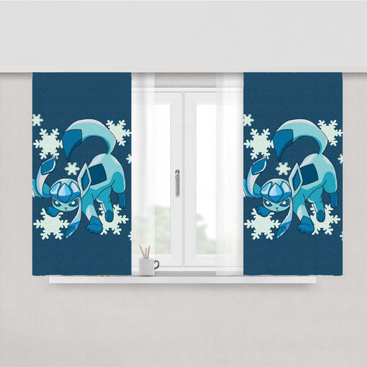 Pokemon Glaceon Peach Skin Window Curtains
