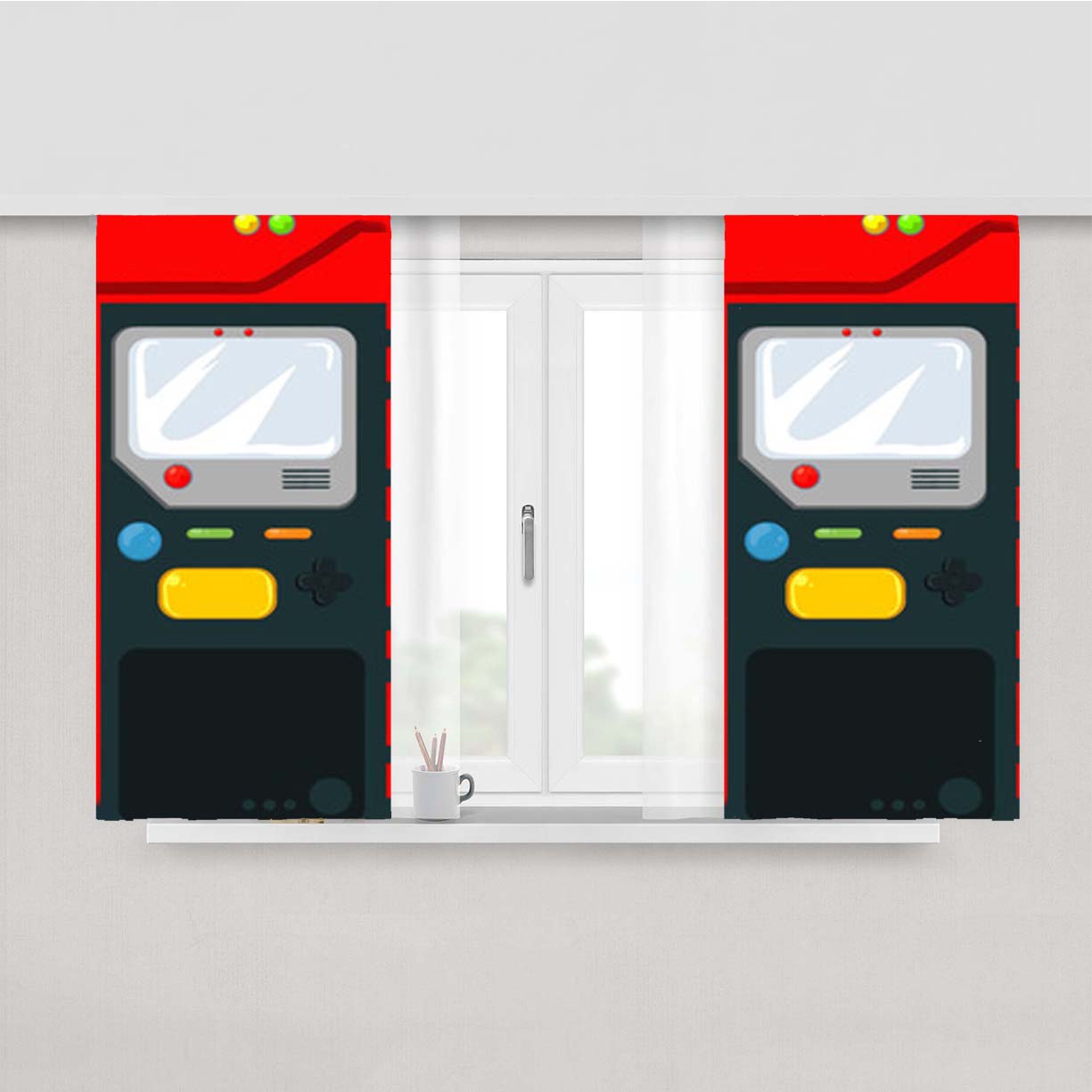 Pokemon Go Kanto Pokedex Peach Skin Window Curtains
