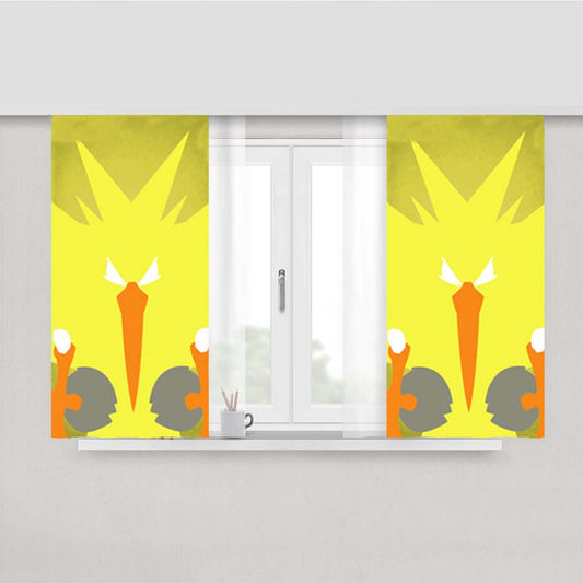 Pokemon Go Zapdos Peach Skin Window Curtains