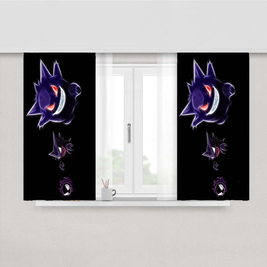 Pokemon Haunter Evolution Peach Skin Window Curtains
