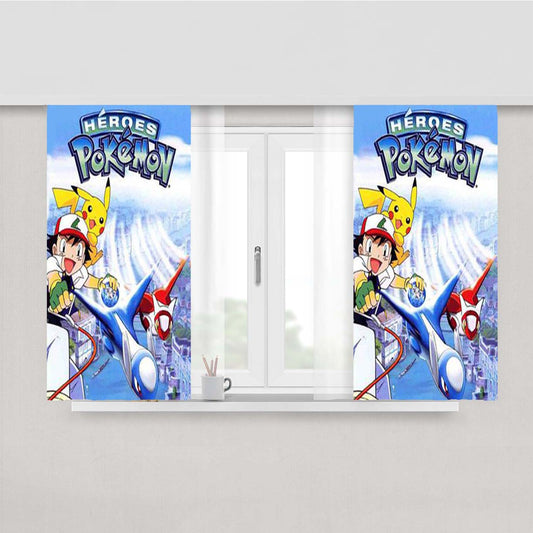 Pokemon Heroes Peach Skin Window Curtains