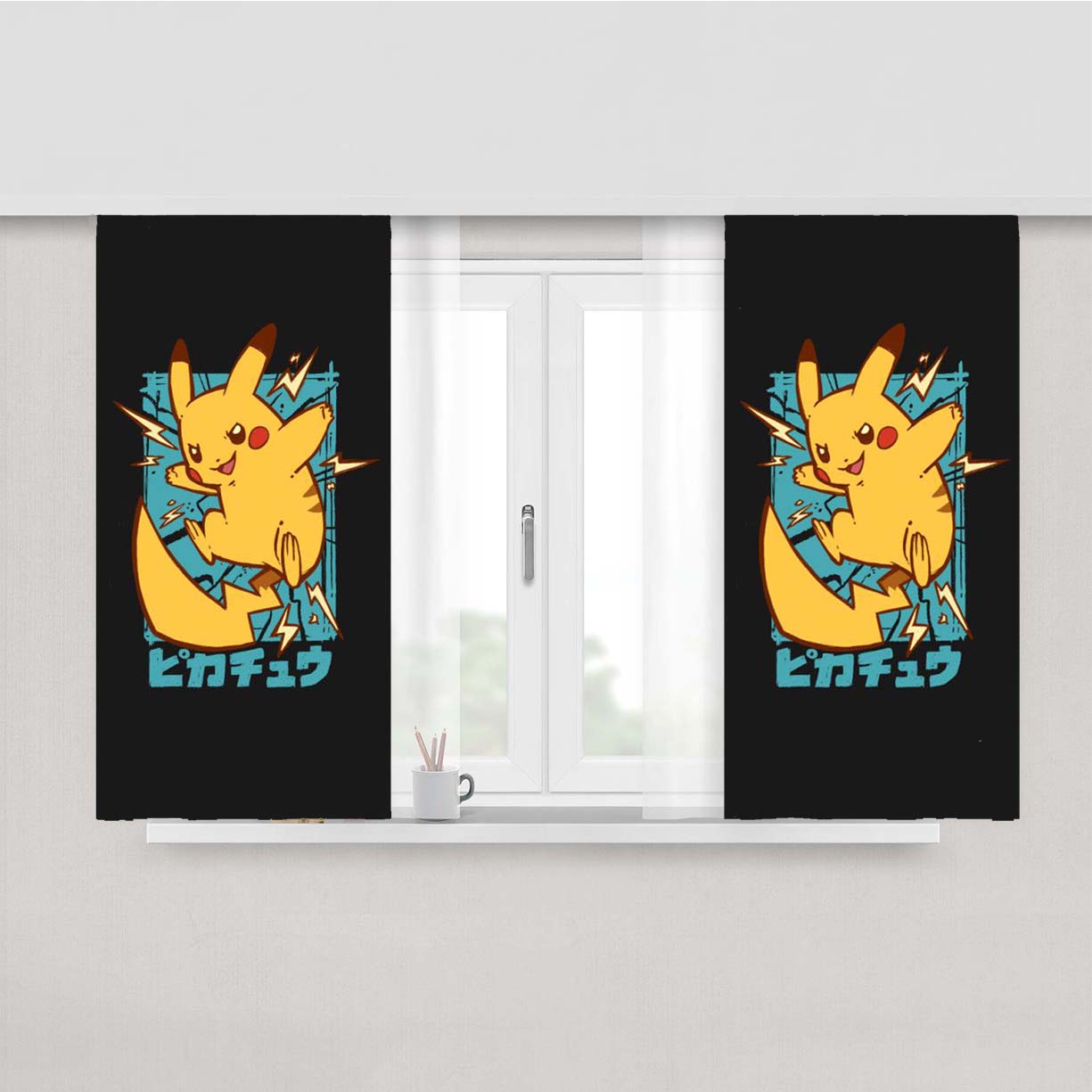 Pokemon Japan Strom Peach Skin Window Curtains