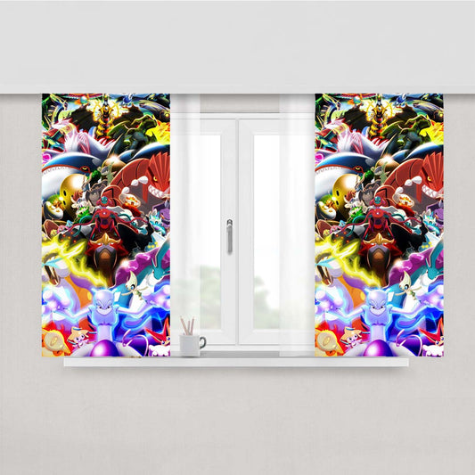 Pokemon Legendary M Peach Skin Window Curtains