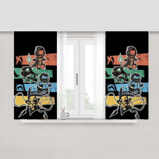 Pokemon Mortal Kombat Peach Skin Window Curtains