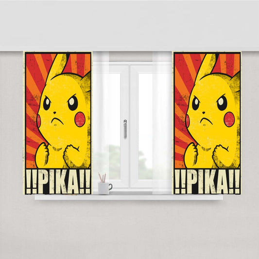 Pokemon Pika Pikachu Japan Peach Skin Window Curtains