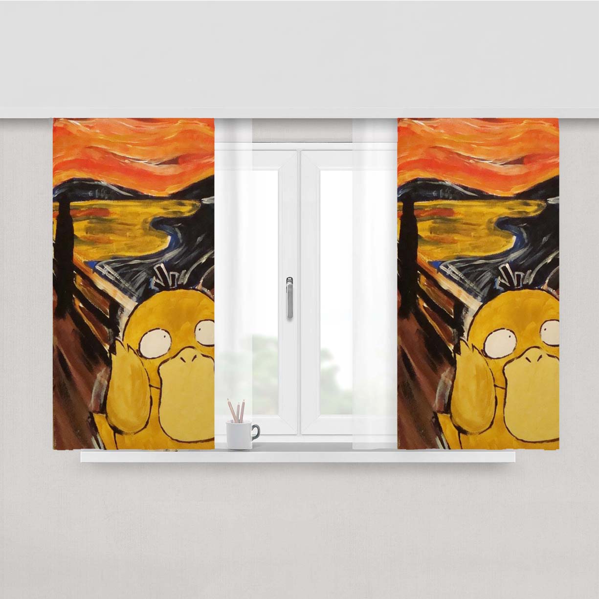 Pokemon Scream Du Peach Skin Window Curtains