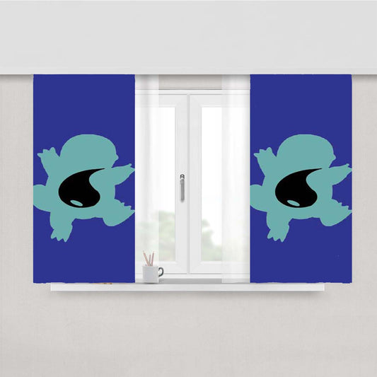 Pokemon Squirtle Silhouette Peach Skin Window Curtains