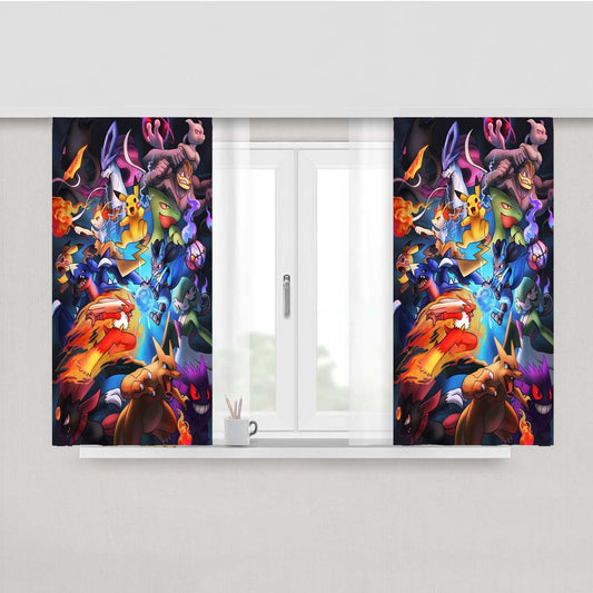 Pokemon Tournament Fanart Peach Skin Window Curtains