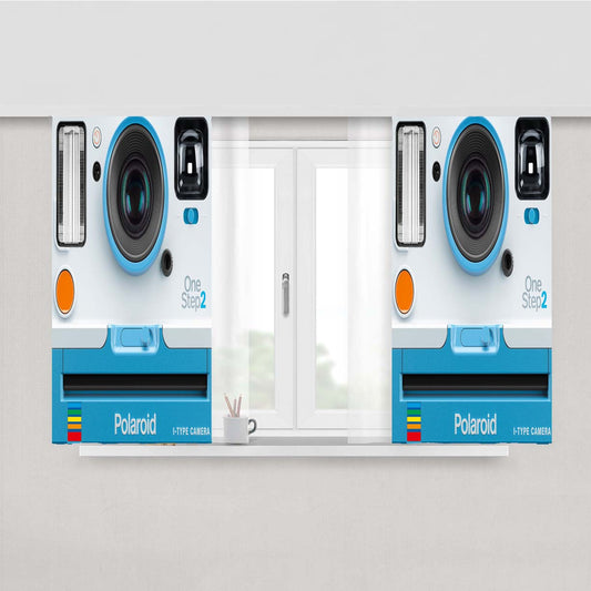 Polaroid Originals Onestep White Blue Peach Skin Window Curtains