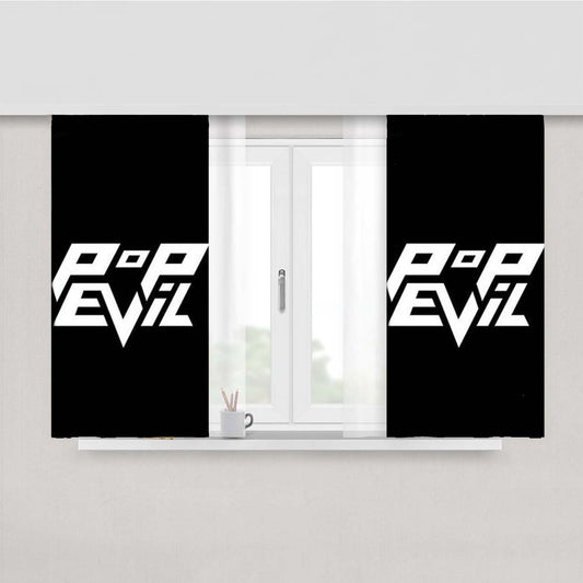 Pop Evil Black White Peach Skin Window Curtains
