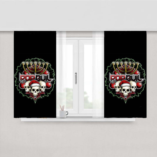 Pop Evil With Skull Peach Skin Window Curtains