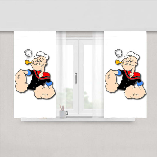 Popeye Smoke Peach Skin Window Curtains