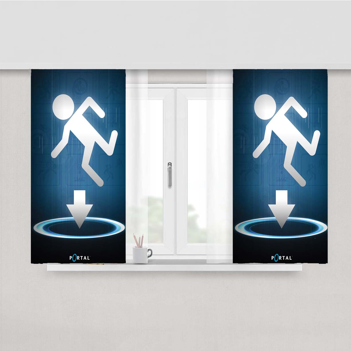 Portal Peach Skin Window Curtains