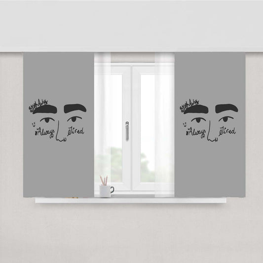 Post Malone Face Tattoo Peach Skin Window Curtains