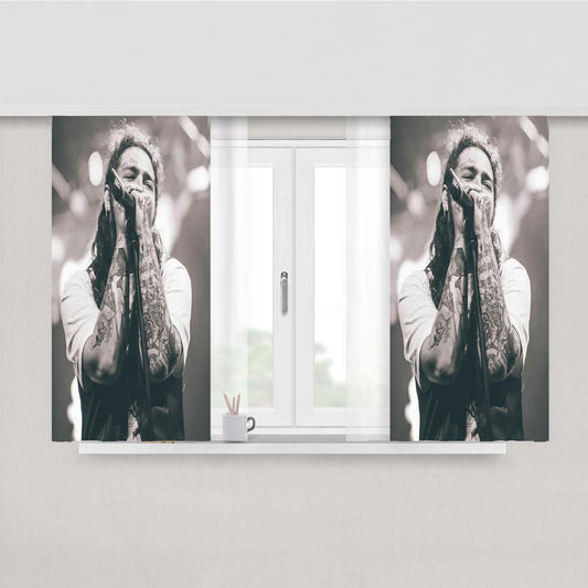 Post Malone Rappe Peach Skin Window Curtains