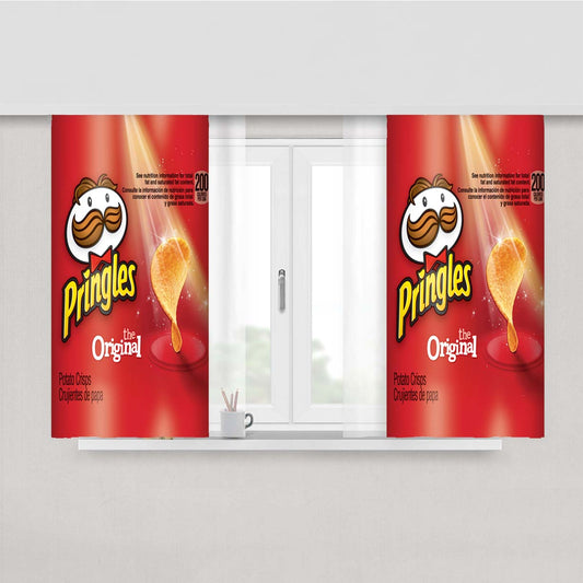 Potato Crisps Red Pringles The Original Peach Skin Window Curtains