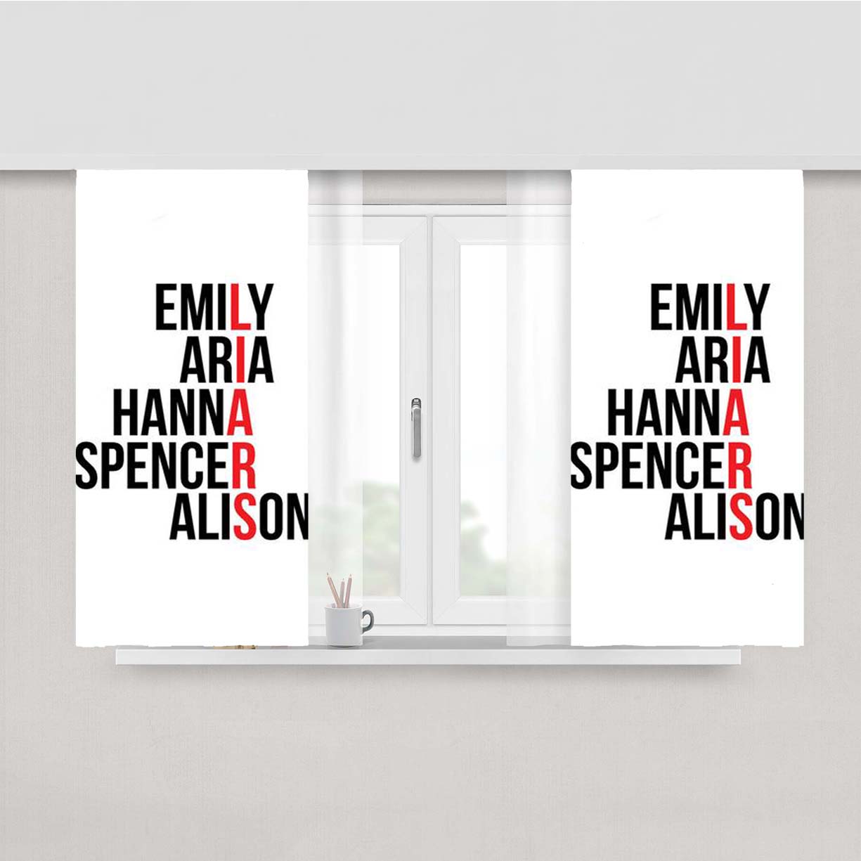 Pretty Little Liars Character'S Names Peach Skin Window Curtains
