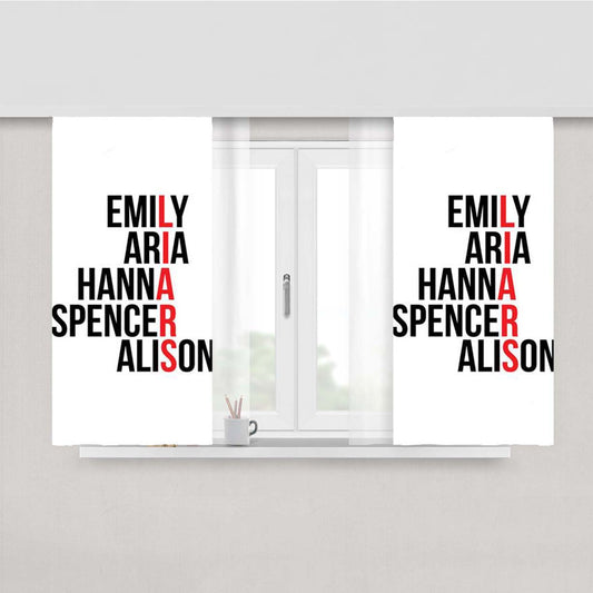 Pretty Little Liars Character'S Names Peach Skin Window Curtains
