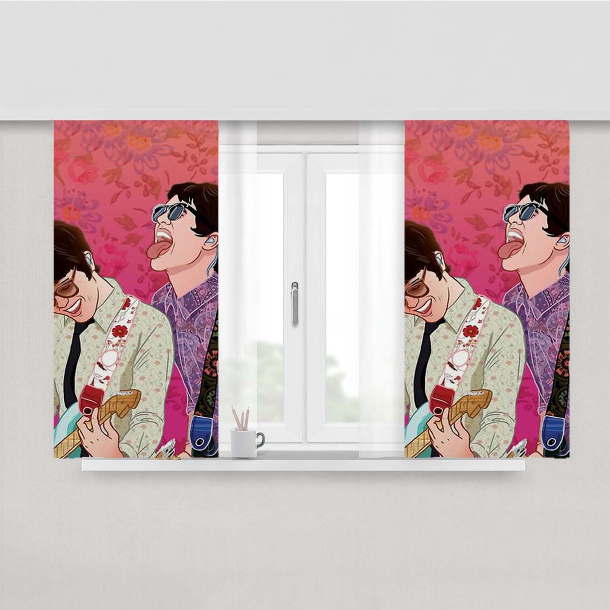 Pretty Odd Ryden Peach Skin Window Curtains
