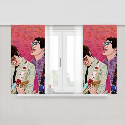 Pretty Odd Ryden Peach Skin Window Curtains