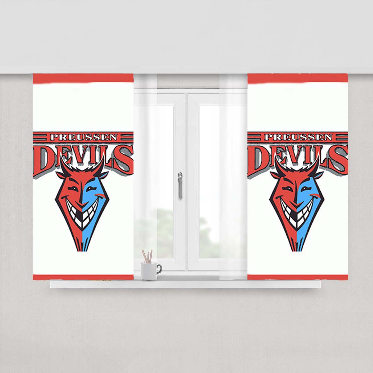 Preussen Devils Peach Skin Window Curtains