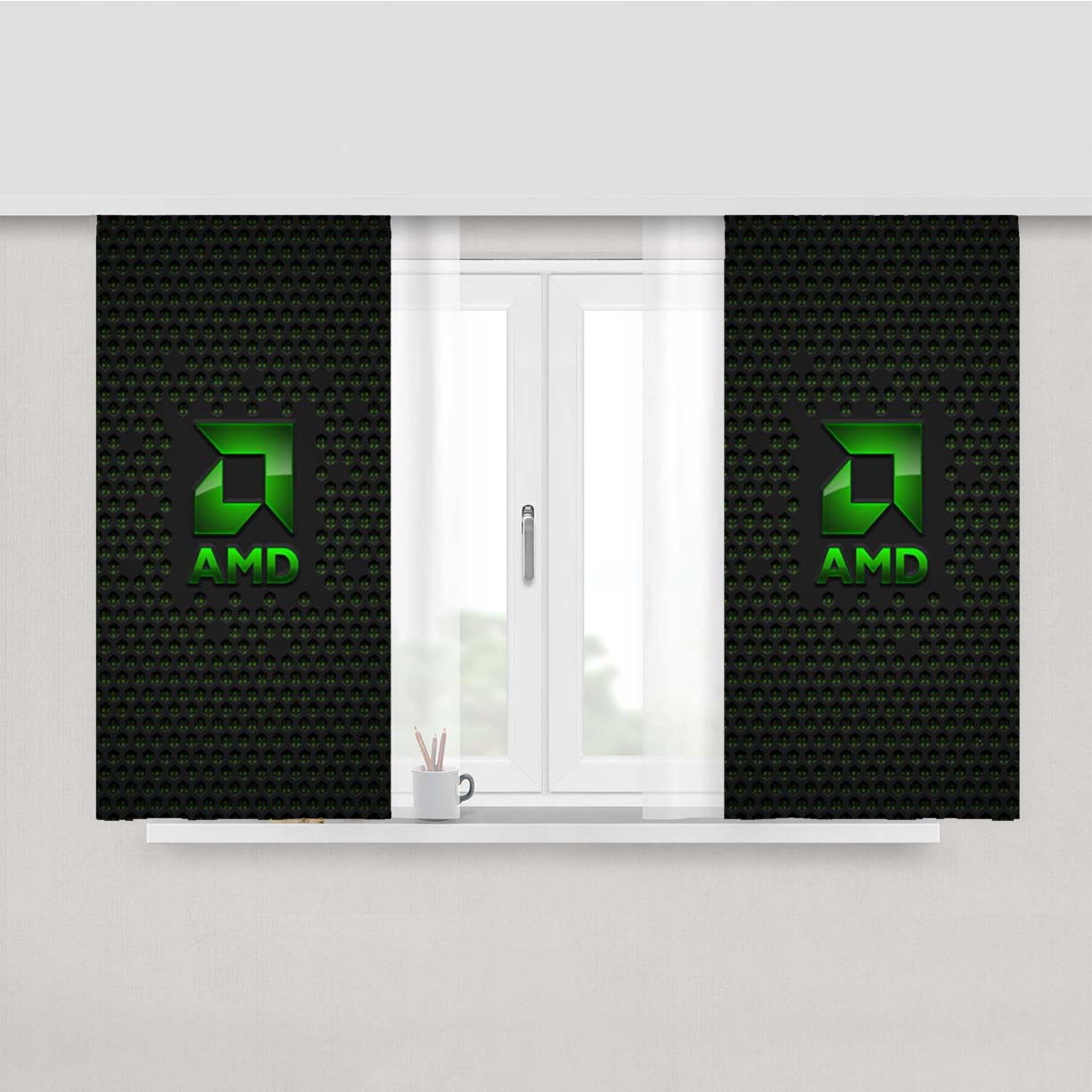 Preview Lion Amd Peach Skin Window Curtains