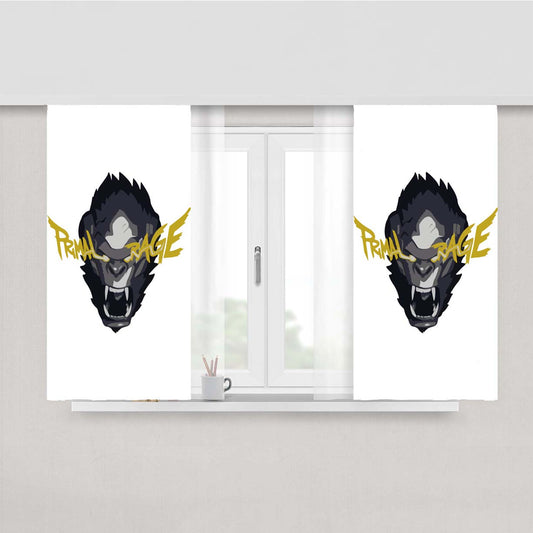 Primal Rage Peach Skin Window Curtains
