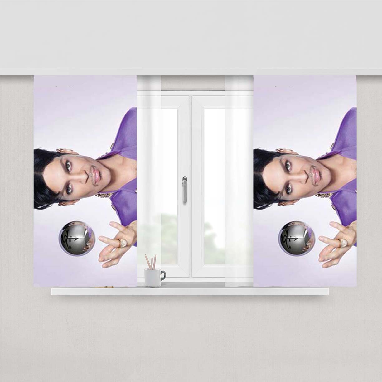 Prince Crystal Ball Peach Skin Window Curtains