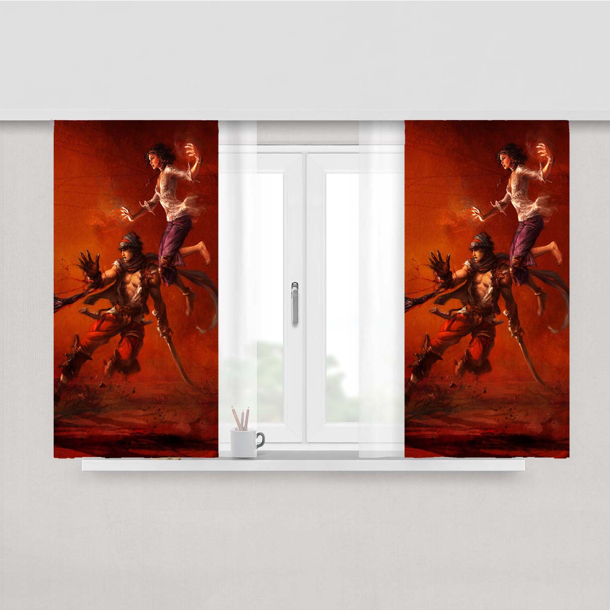 Prince Of Persia Action Peach Skin Window Curtains