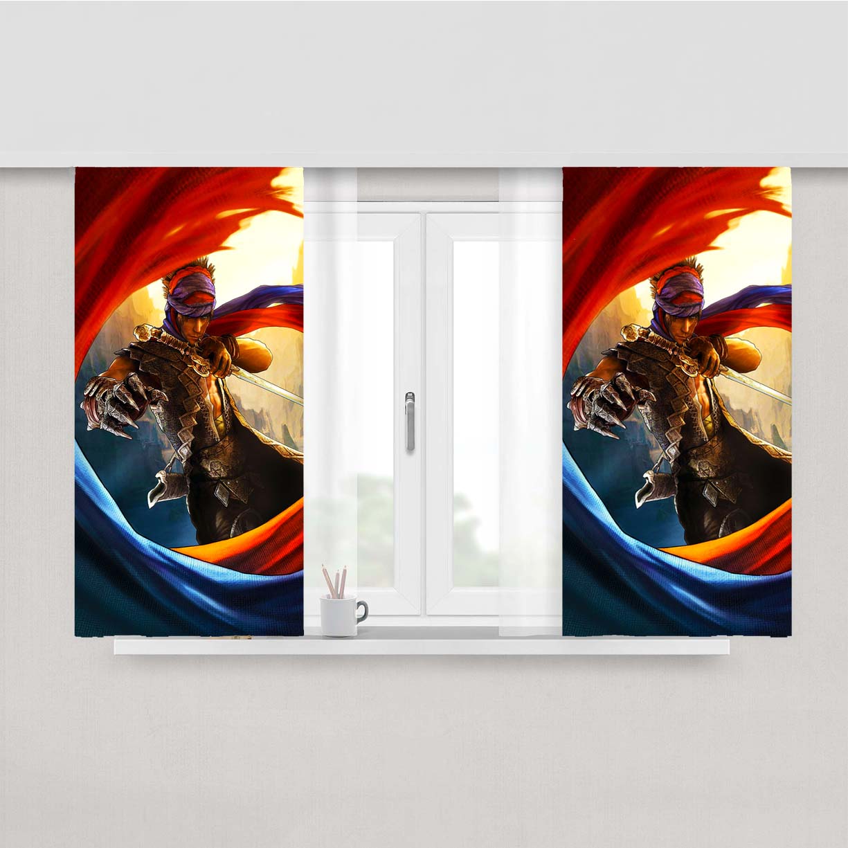Prince Of Persia Game Cover Peach Skin Window Curtains