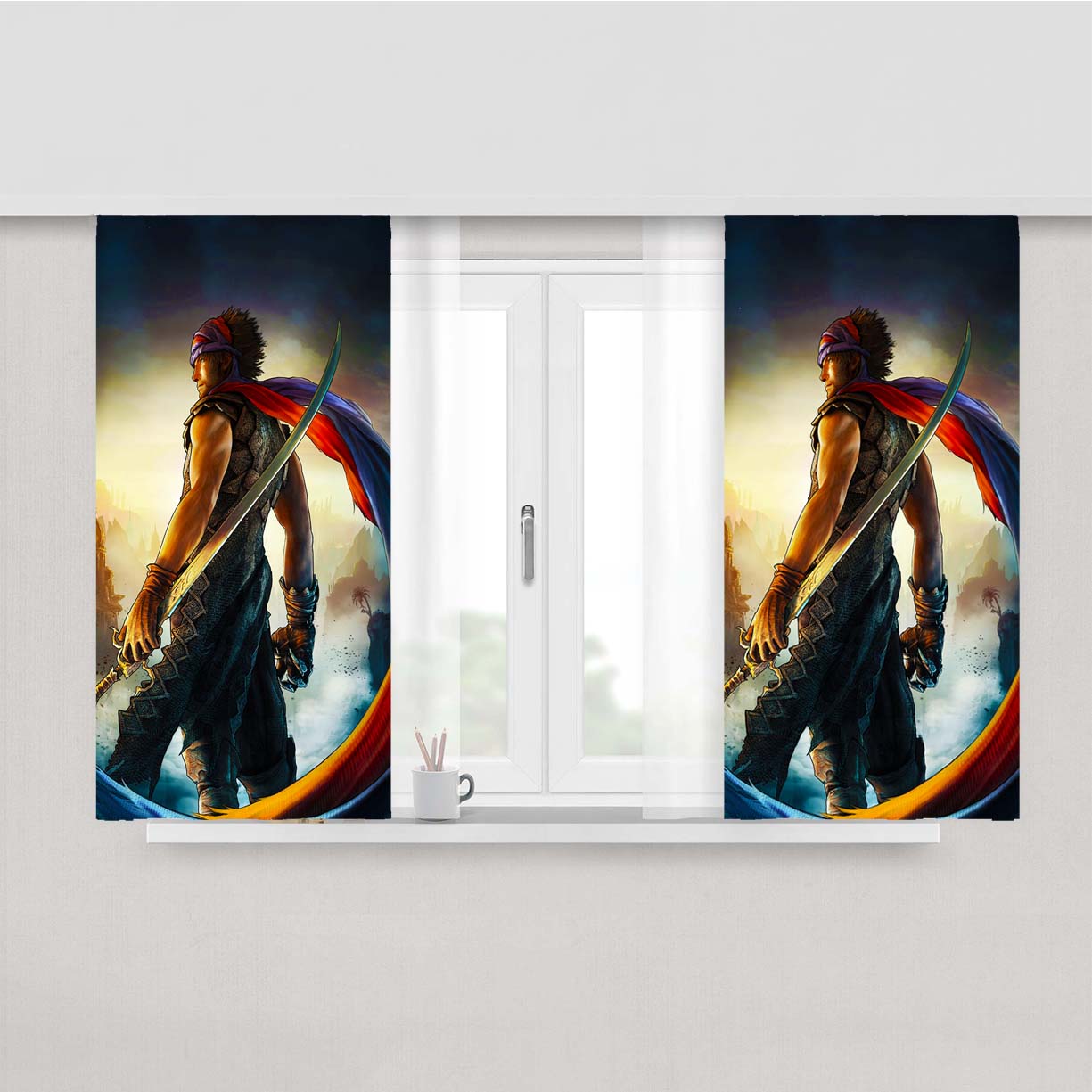 Prince Of Persia The Prince Peach Skin Window Curtains