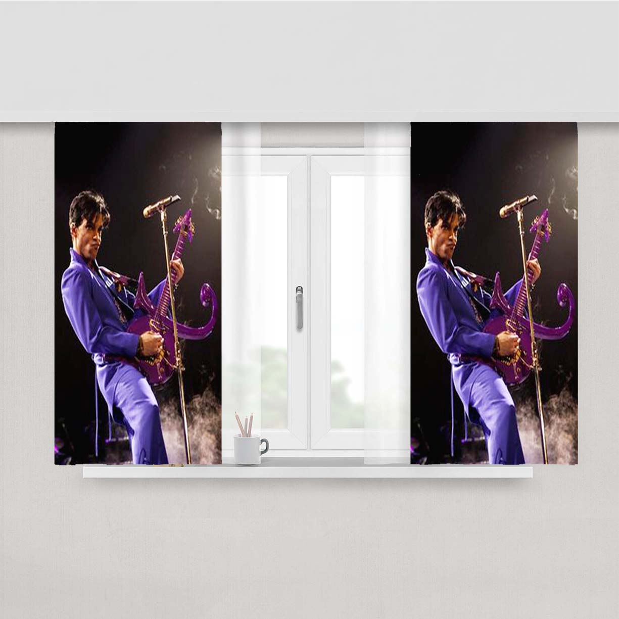 Prince Purple Rain Peach Skin Window Curtains