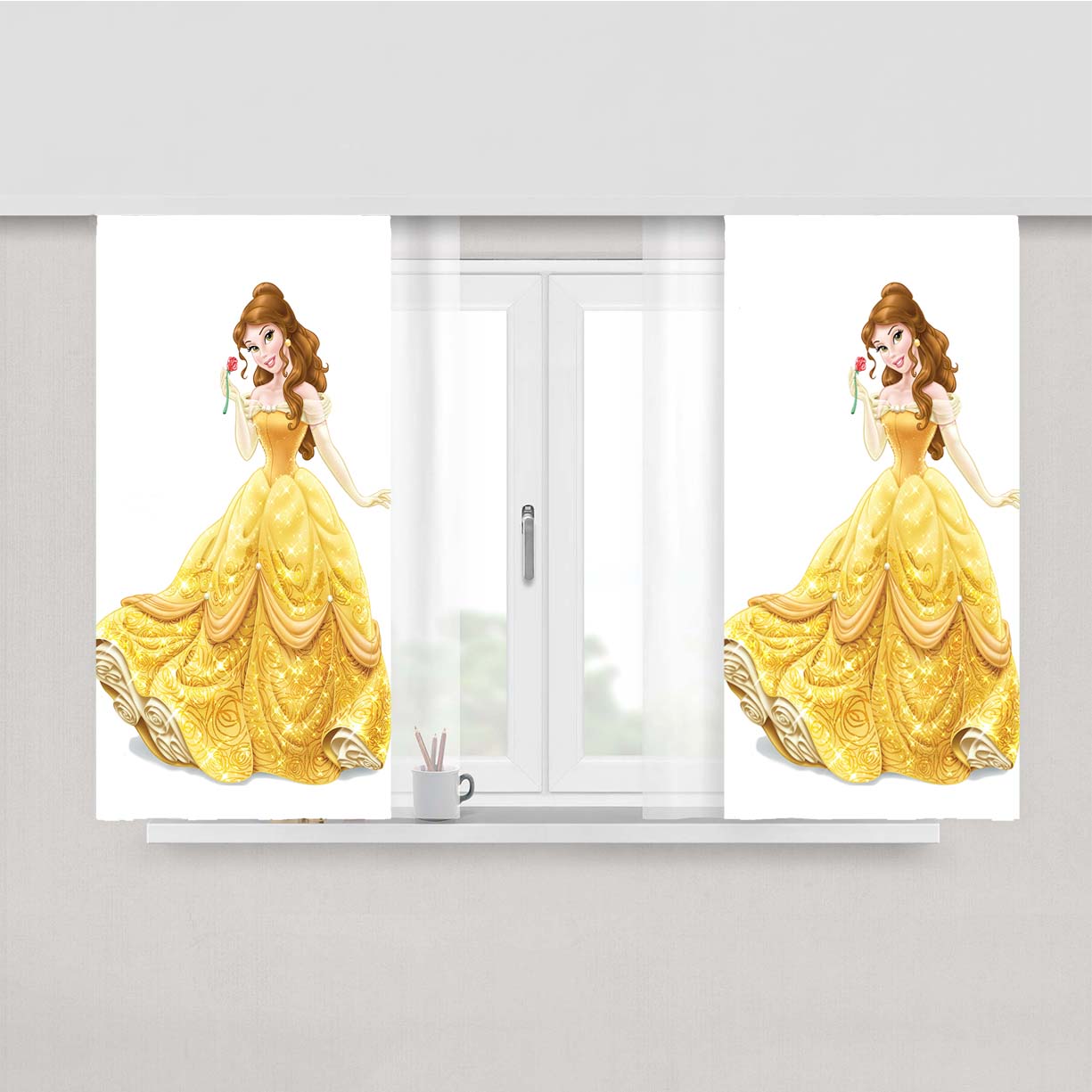 Princess Bella Peach Skin Window Curtains