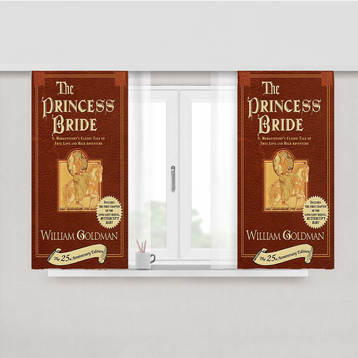 Princess Bride William Goldman Peach Skin Window Curtains