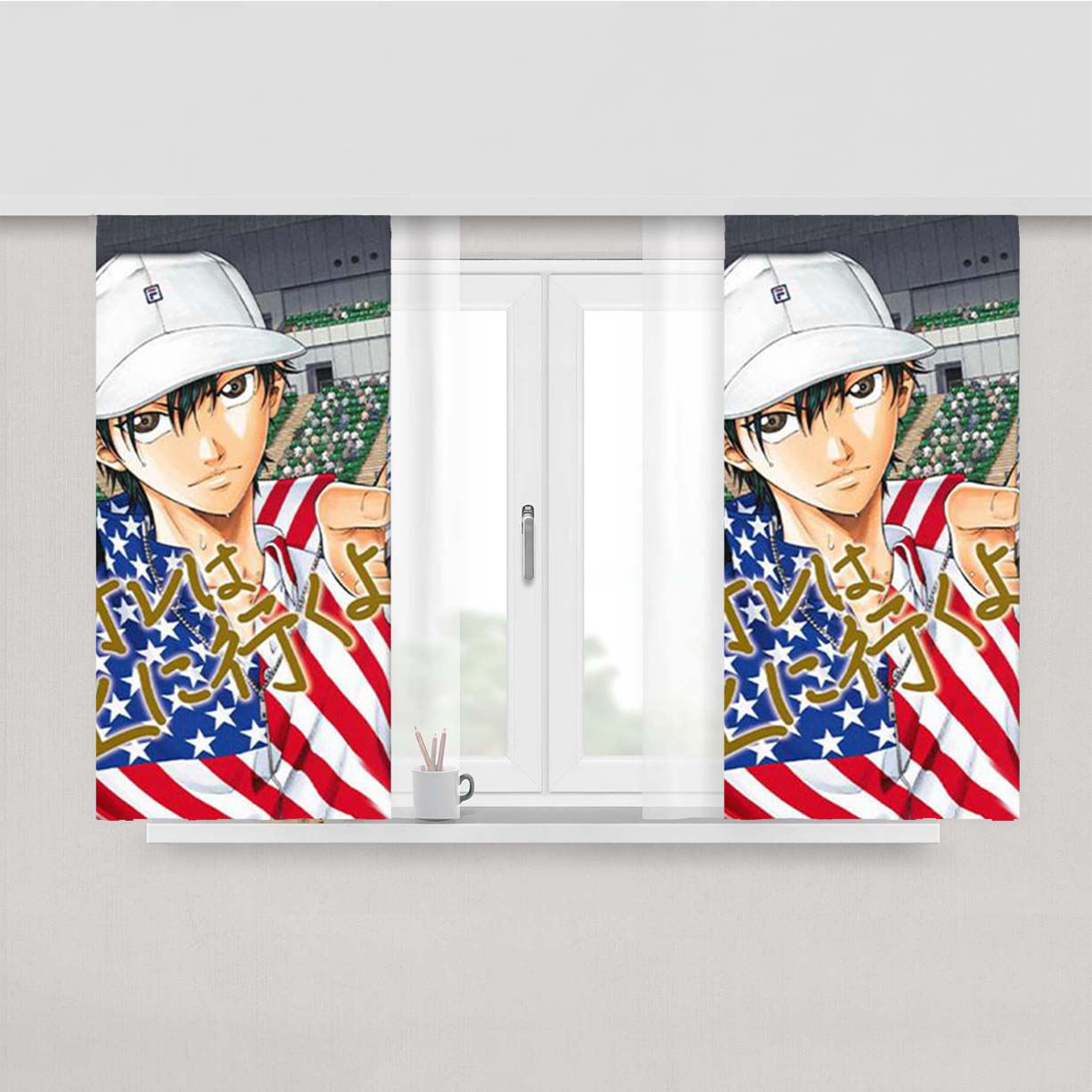 Prine Of Tennis Echizen Ryoma Peach Skin Window Curtains