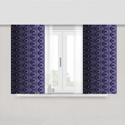 Print Haunted Mansion Wallpaper Peach Skin Window Curtains
