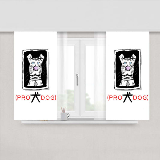 Pro Dog Design Inspired By Isle Of Dogs Peach Skin Window Curtains