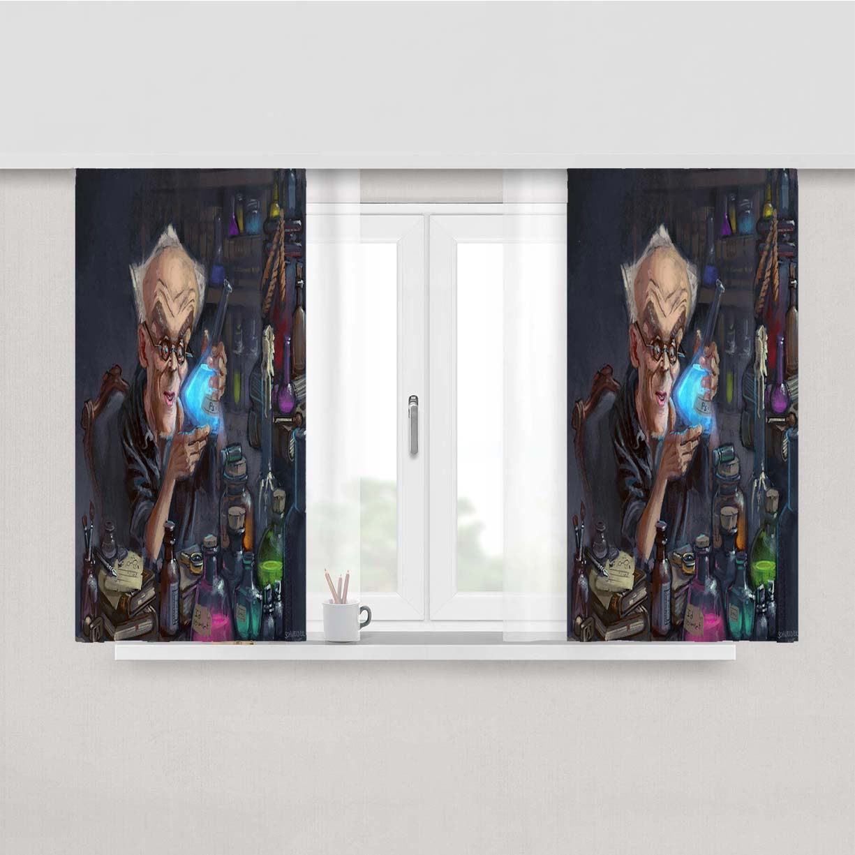 Professor Almandis Peach Skin Window Curtains