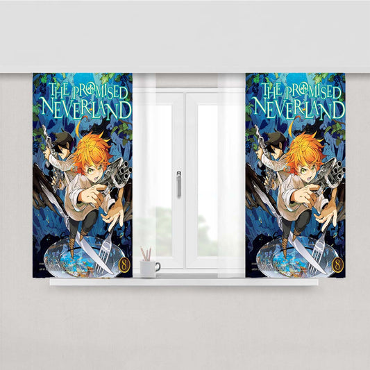 Promised Neverland Manga Vol 8 Peach Skin Window Curtains