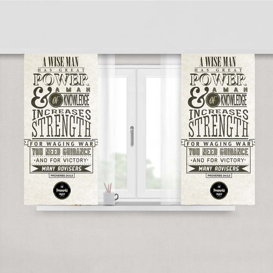 Proverbs Peach Skin Window Curtains